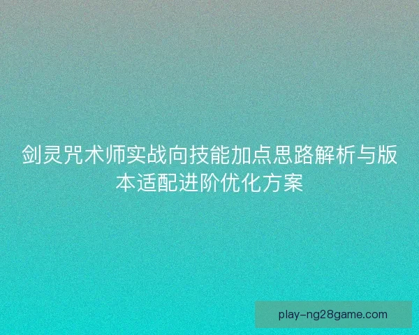 剑灵咒术师实战向技能加点思路解析与版本适配进阶优化方案